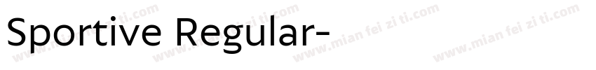 Sportive Regular字体转换